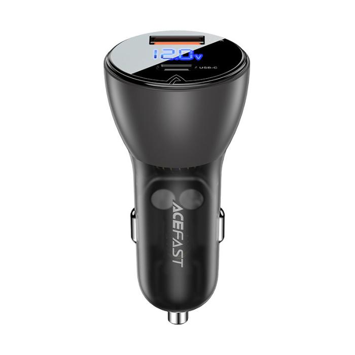 Bild 2, Acefast Acefast 63W PD PPS QC Billaddare USB-C / USB-A Svart