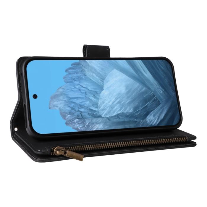 Bild 4,  Google Pixel 9a Fodral Multifunktionellt Läder Svart
