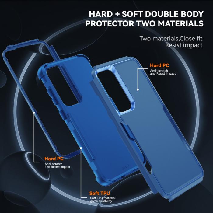 Bild 5,  Samsung Galaxy S25 Skal Extreme Shockproof Hybrid Blå
