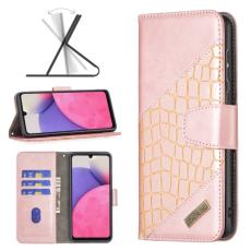  Samsung Galaxy A33 5G Fodral Krokodil Textur Ros&eacute;guld