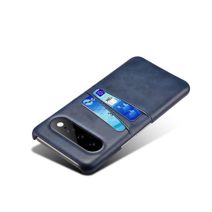 Bild 4,  Google Pixel 11 Pro XL Skal PU Läder Med 2 Kortfack Blå