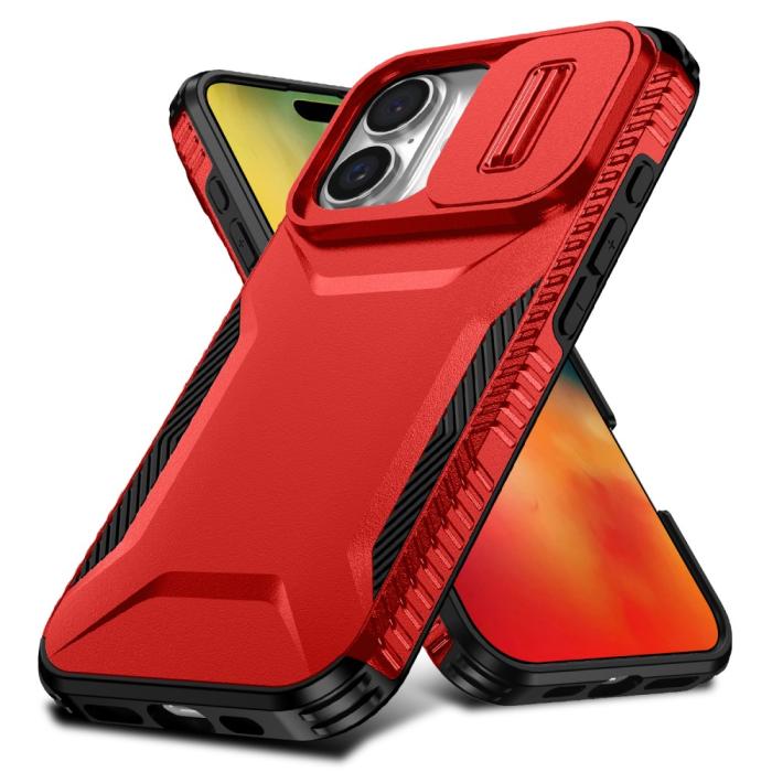 Bild 2,  iPhone 16 Plus Skal CamShield Hybrid Röd