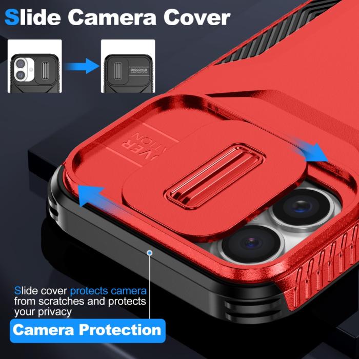 Bild 3,  iPhone 16 Plus Skal CamShield Hybrid Röd