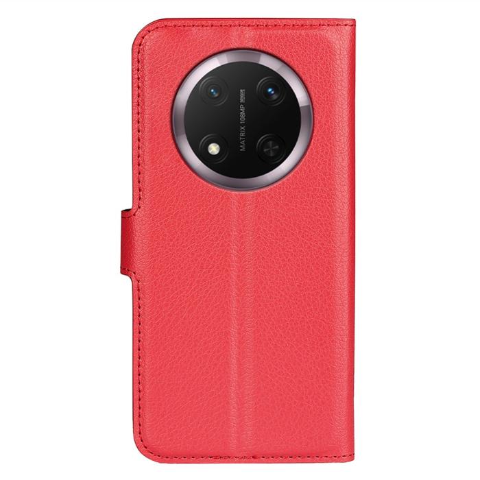 Bild 6,  Honor Magic7 Lite Fodral Litchi Läder Röd