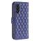  Samsung Galaxy A55 5G Fodral Diamond Läder Blå
