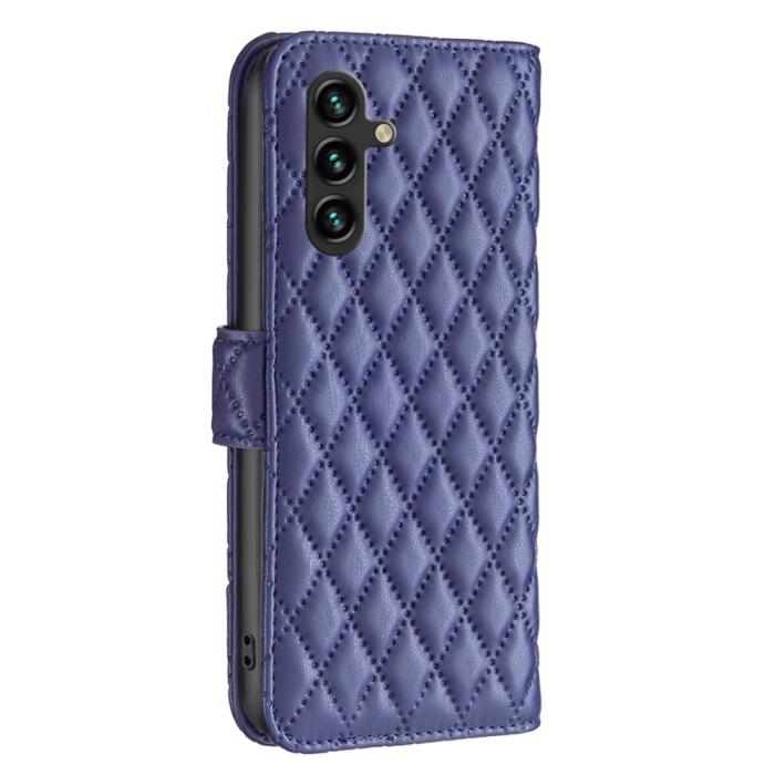 Bild 5,  Samsung Galaxy A55 5G Fodral Diamond Läder Blå