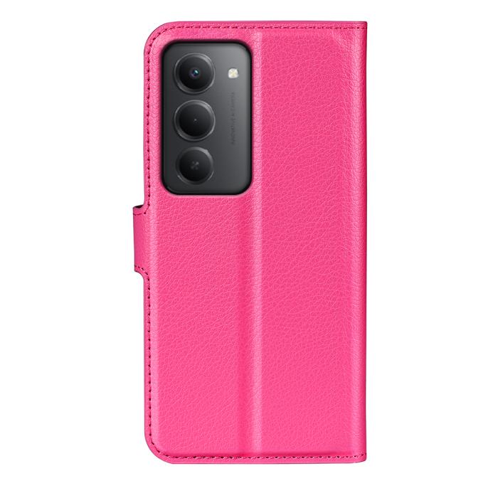 Bild 3,  Xiaomi Redmi 15 Fodral Litchi Läder Rosa