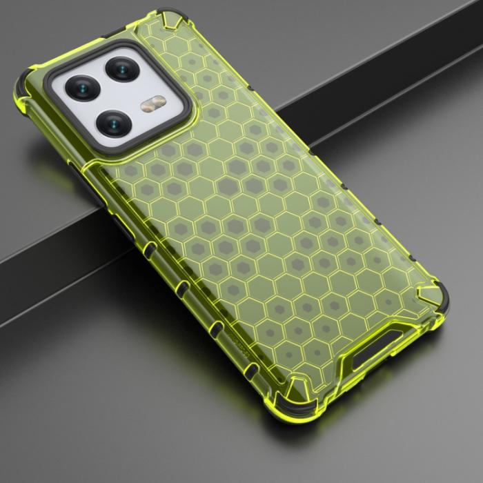 Bild 2,  Xiaomi 13 Pro 5G Skal Shockproof Honeycomb Textur Grön