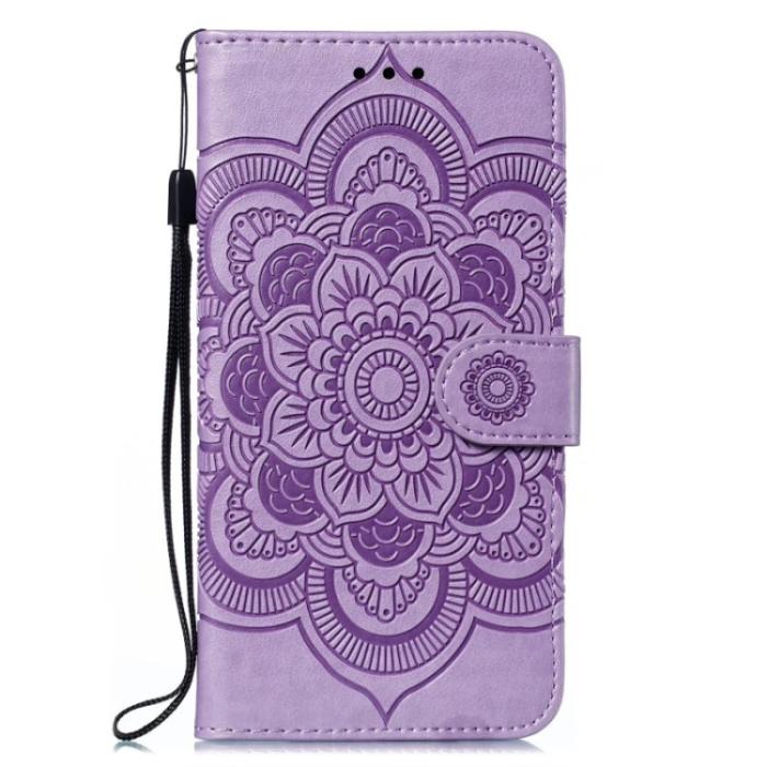 Bild 2,  Samsung Galaxy A24 5G Fodral Mandala Läder Lila