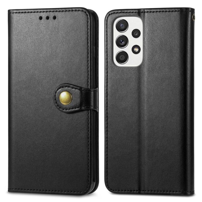 Bild 2,  Samsung Galaxy A33 5G Fodral Solid Läder Svart