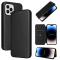  iPhone 14 Pro Max Fodral Flip Kolfiber Textur Svart