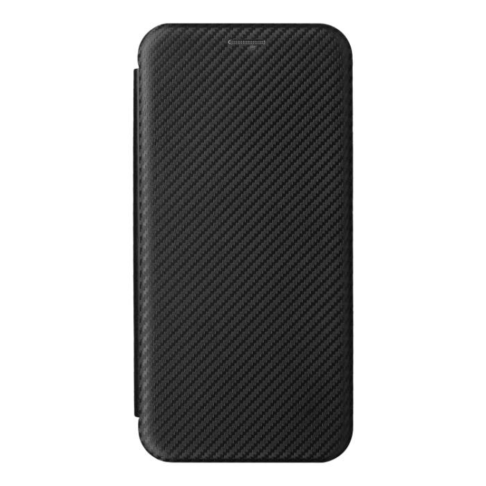 Bild 2,  iPhone 14 Pro Max Fodral Flip Kolfiber Textur Svart