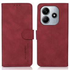 KHAZNEH KHAZNEH Xiaomi Redmi Note 14 4G Fodral Retro L&auml;der R&ouml;d