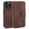 DG.MING iPhone 13 Mini - DG.MING Retro Läder Fodral - Brun