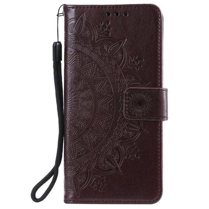 Bild 2,  Huawei P40 - Mandala Plånboksfodral - Mörk Brun