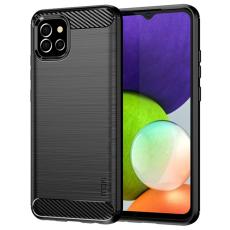 MOFI MOFI Samsung Galaxy A03 Skal Borstad St&aring;l Textur Svart
