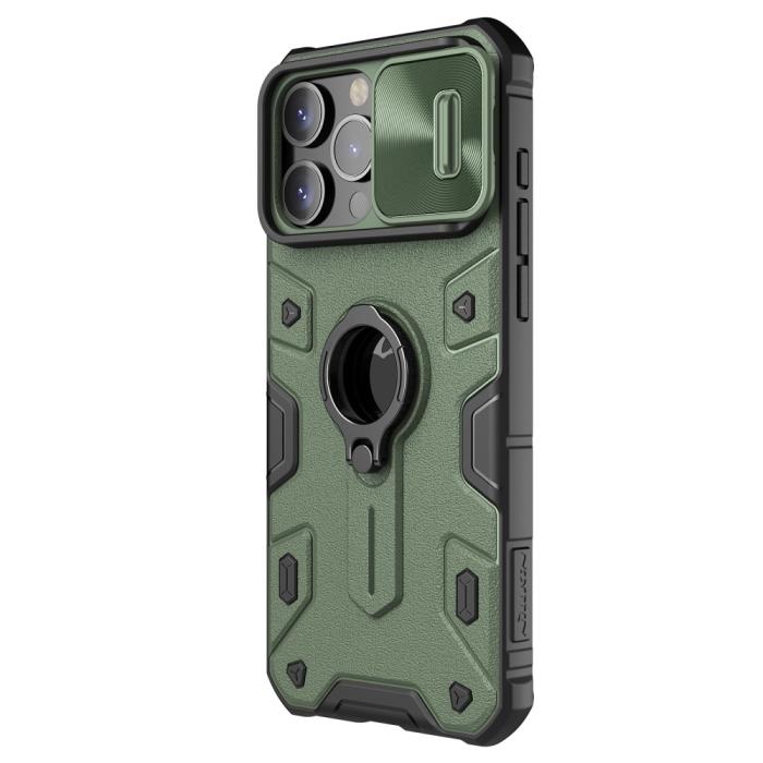 Bild 3, NILLKIN NILLKIN iPhone 15 Pro Max Skal CamShield Armor Ring Grön