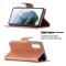  Samsung Galaxy S21 FE Fodral Solid Shark Läder Brun