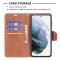  Samsung Galaxy S21 FE Fodral Solid Shark Läder Brun