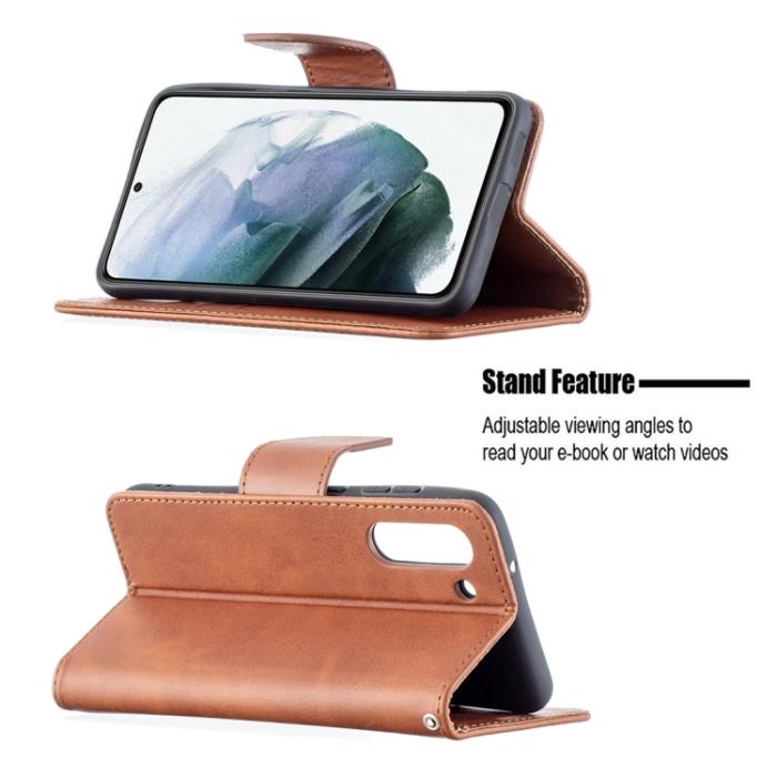 Bild 4,  Samsung Galaxy S21 FE Fodral Solid Shark Läder Brun