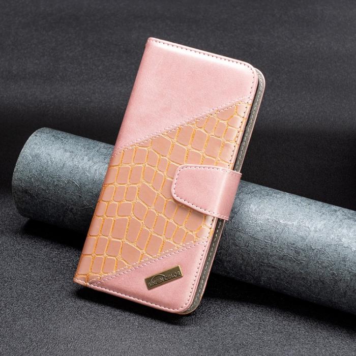 Bild 6,  Samsung Galaxy A33 5G Fodral Krokodil Textur Roséguld