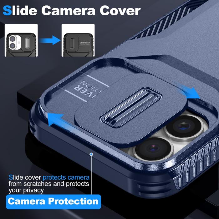 Bild 3,  iPhone 16 Plus Skal CamShield Hybrid Mörk Blå