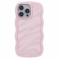  iPhone 14 Pro Max Mobilskal Wavy Textur Rosa