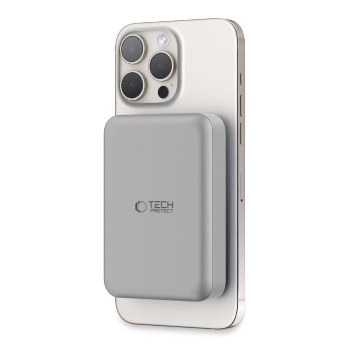 Bild 2, Tech-Protect Tech-Protect 10000 mAh MagSafe Powerbank LifeMag Titanium