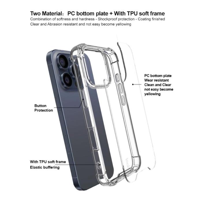 Bild 3, IMAK IMAK iPhone 16 Pro Skal Transparent