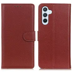  Samsung Galaxy A55 5G Fodral Litchi L&auml;der Brun