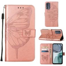  Motorola Moto G62 5G Fodral Med Fj&auml;ril Tryck Ros&eacute;guld