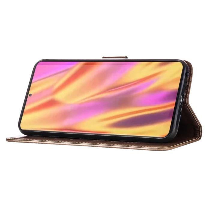 Bild 3,  Samsung Galaxy S23 Ultra Fodral Fjäril Tryck Grå