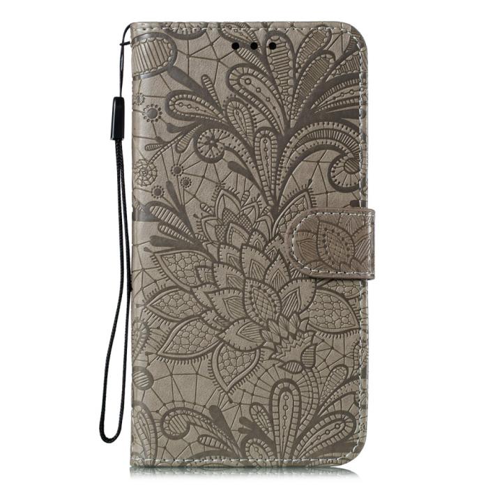 Bild 2,  Huawei P40 Pro - Blommigt Mönster - Grå