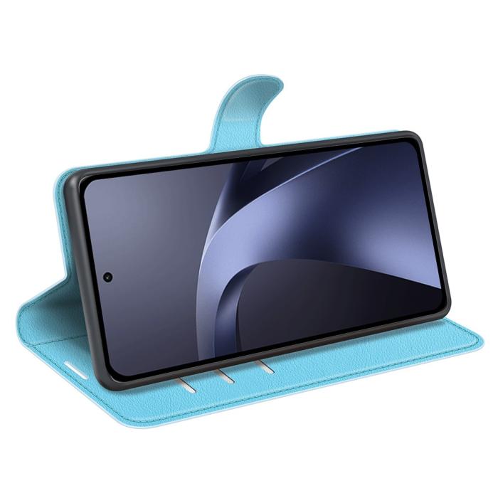 Bild 2,  Xiaomi 17T Pro Fodral Litchi Läder Ljus Blå