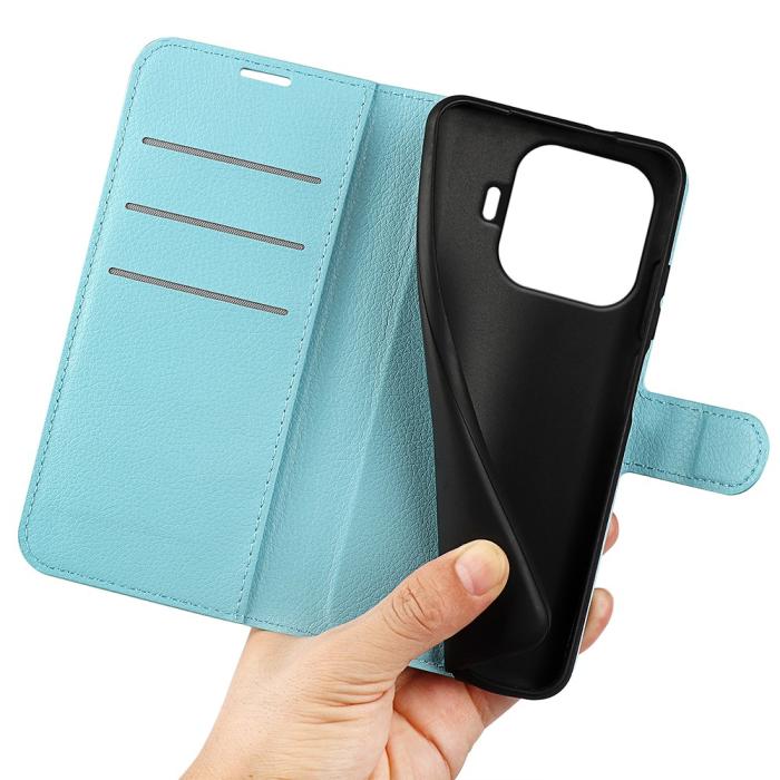 Bild 3,  Xiaomi 17T Pro Fodral Litchi Läder Ljus Blå