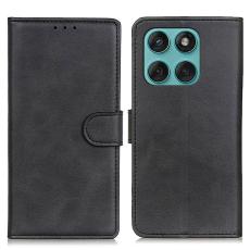  Motorola Edge 60 / 60 Fusion Fodral L&auml;der Svart