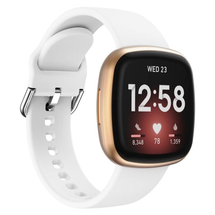 Bild 2,  Fitbit Versa 4/Sense 2 Klockarmband Silikon Vit