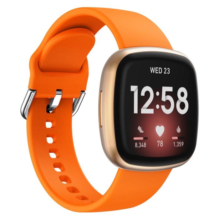 Bild 2,  Fitbit Versa 4/Sense 2 Klockarmband Silikon Orange