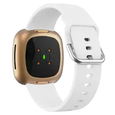  Fitbit Versa 4/Sense 2 Klockarmband Silikon Vit