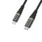 OtterBox OtterBox Premium 2m MFi PD Lightning - USB-C Kabel Nylonflätad Svart