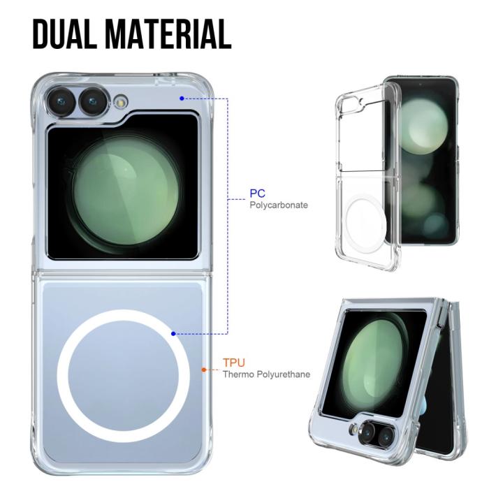 Bild 6,  Galaxy Z Flip 6 / 7 FE Skal MagSafeTPU Transparent