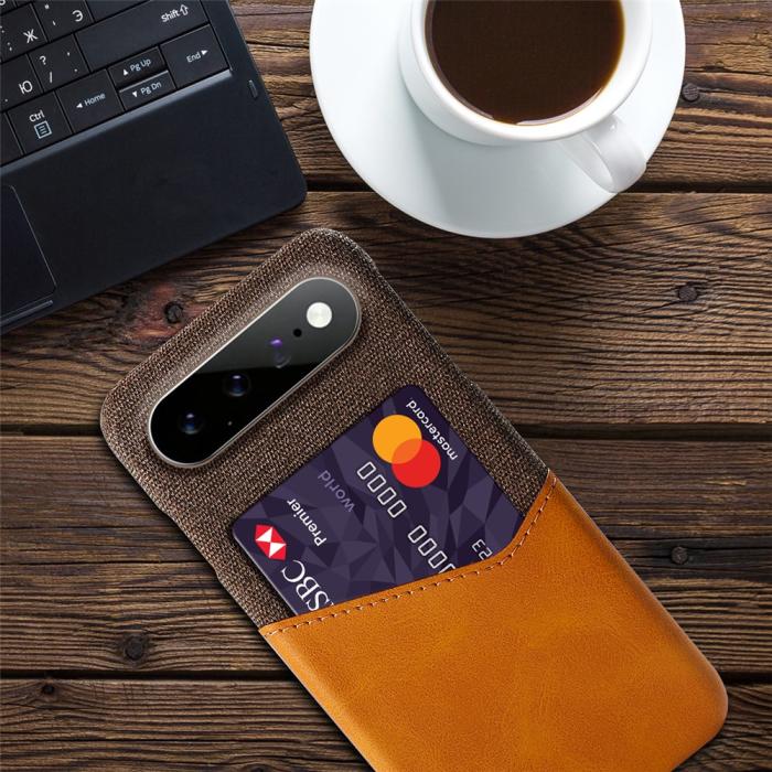 Bild 4,  Google Pixel 11 Pro XL Skal PU Läder Med Korthållare Orange