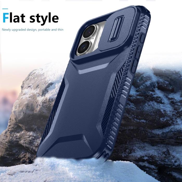 Bild 5,  iPhone 16 Plus Skal CamShield Hybrid Mörk Blå
