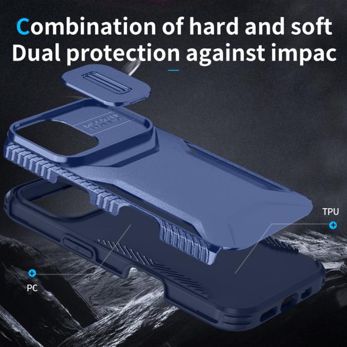 Bild 6,  iPhone 16 Plus Skal CamShield Hybrid Mörk Blå