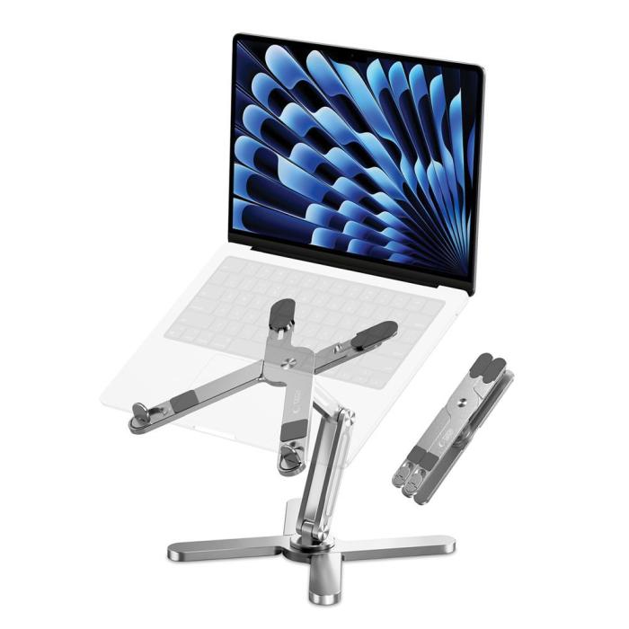 Bild 5, Tech-Protect Tech-Protect Laptop Stativ Justerbart Universal Silver