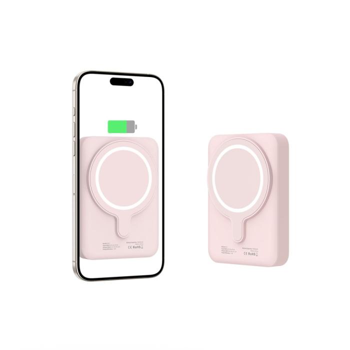 Bild 4, Tech-Protect Tech-Protect 10000 mAh MagSafe Powerbank LifeMag Rosa