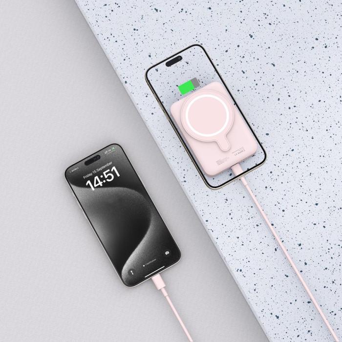 Bild 6, Tech-Protect Tech-Protect 10000 mAh MagSafe Powerbank LifeMag Rosa