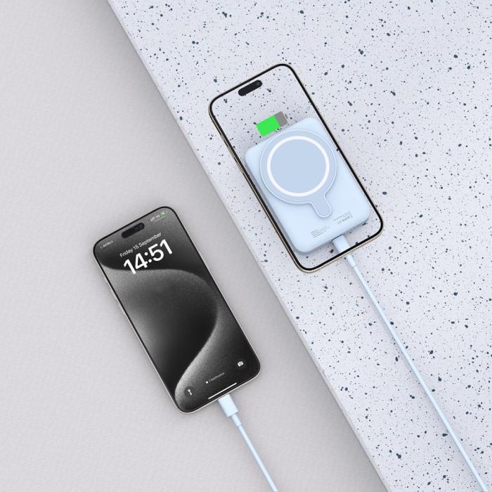 Bild 5, Tech-Protect Tech-Protect 10000 mAh MagSafe Powerbank LifeMag Blå