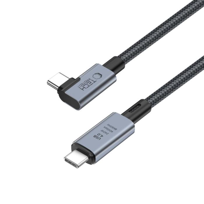 Bild 3, Tech-Protect Tech-Protect 1.5 m 240W PD 8K USB-C/USB-C Kabel UltraBoost Grå