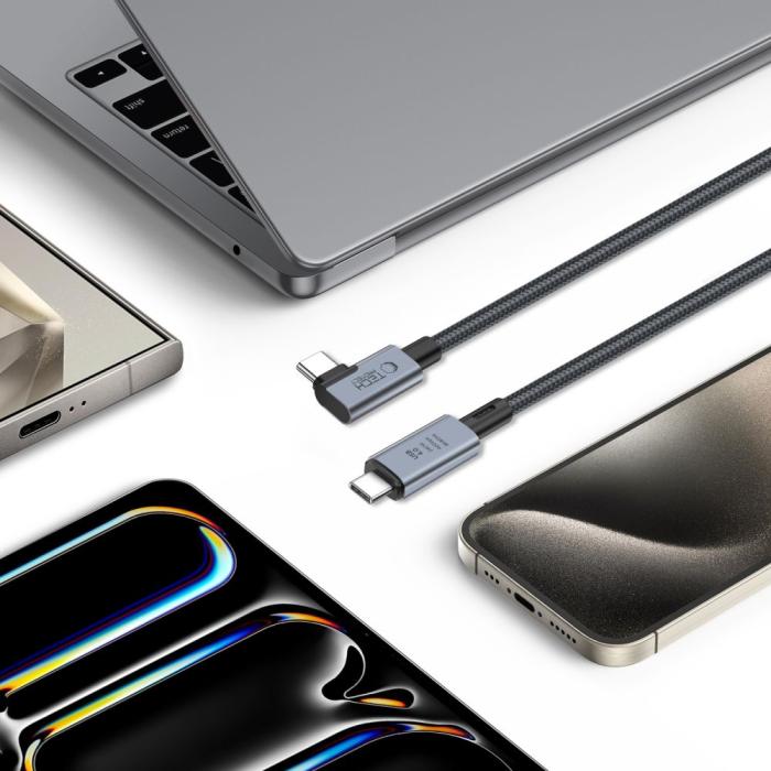 Bild 4, Tech-Protect Tech-Protect 1.5 m 240W PD 8K USB-C/USB-C Kabel UltraBoost Grå